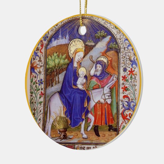 Middeleeuwse Kunst Kerst Keramisch Ornament (Links)