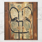 middeleeuwse kunstschilderkunst  geschiedenis wijn etiket (Enkel label)