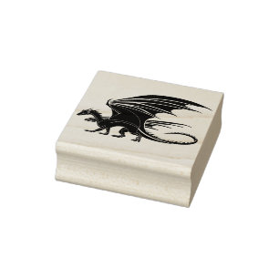 middeleeuwse kunstzegel voor draak rubberstempel