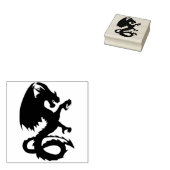 middeleeuwse kunstzegel voor draak rubberstempel (Gestempeld)