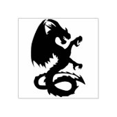 middeleeuwse kunstzegel voor draak rubberstempel (Afrduk)
