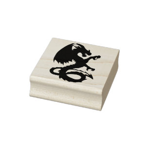 middeleeuwse kunstzegel voor draak rubberstempel
