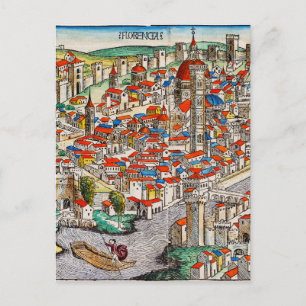 Middeleeuwse landmark van Florence in Italië ansic Briefkaart