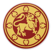 middeleeuwse leeuw keramische knop (Voorkant)