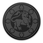 middeleeuwse leeuw keramische knop (Voorkant)