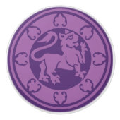 middeleeuwse leeuw keramische knop (Voorkant)