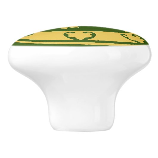 middeleeuwse leeuw keramische knop (Zijkant)