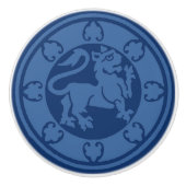 middeleeuwse leeuw keramische knop (Voorkant)