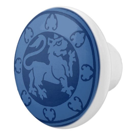 middeleeuwse leeuw keramische knop (Rechts)