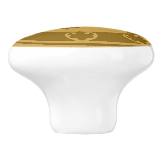 middeleeuwse leeuw keramische knop (Zijkant)