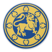 middeleeuwse leeuw keramische knop (Voorkant)