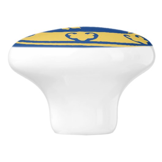 middeleeuwse leeuw keramische knop (Zijkant)