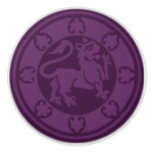 middeleeuwse leeuw keramische knop (Voorkant)