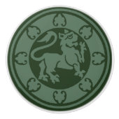 middeleeuwse leeuw keramische knop (Voorkant)