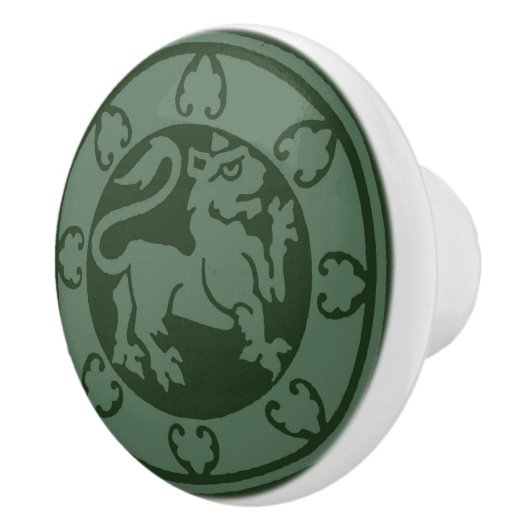 middeleeuwse leeuw keramische knop (Rechts)