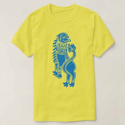 Middeleeuwse leeuw (of Tyger?) T-shirt (Design voorkant)