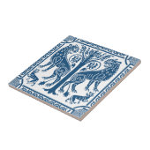 Middeleeuwse leeuwen en keramische Tegel Tegeltje (Zijkant)