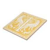 Middeleeuwse leeuwen en keramische Tegel Tegeltje (Zijkant)