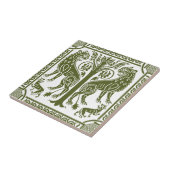 Middeleeuwse leeuwen en keramische Tegel Tegeltje (Zijkant)