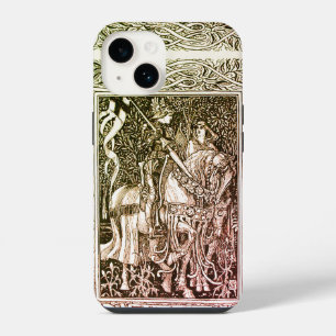 MIDDELEEUWSE LEGENDES Dame en Ridder te Paard Bloe iPhone 14 Hoesje