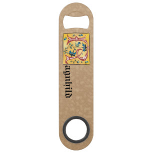 Middeleeuwse lichte letter R-monogram Speed Flessenopener