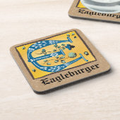 Middeleeuwse lichte lichte letter E Monogram Bier Onderzetter (Linkerzijde)