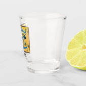 Middeleeuwse lichte lichte letter E Monogram Shot Glas (Rechts)