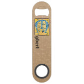 Middeleeuwse lichte lichte letter E Monogram Speed Flessenopener (Voorkant)