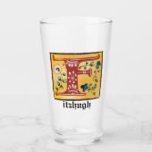 Middeleeuwse lichte lichte letter F Monogram Glas (Voorkant)