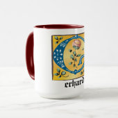 Middeleeuwse lichte lichte letter G Mok monogram (Voorkant links)