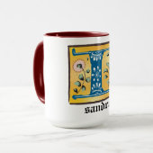 Middeleeuwse lichte lichte letter I-Mok Mok (Voorkant links)