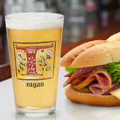 Middeleeuwse lichte, verlichte brief T Monogram Glas