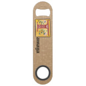Middeleeuwse lichte, verlichte brief T Monogram Speed Flessenopener (Achterkant)