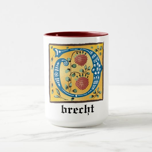 Middeleeuwse lichte, verlichte letter o Mok monogr (Midden)