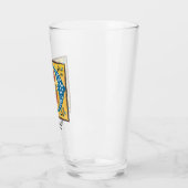 Middeleeuwse lichte, verlichte letter P Monogram Glas (Links)