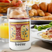 Middeleeuwse lichte, verlichte letter T-Mok Mok