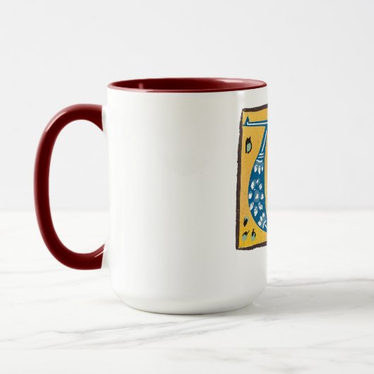 Middeleeuwse lichte, verlichte letter U Monogram M Mok (Links)