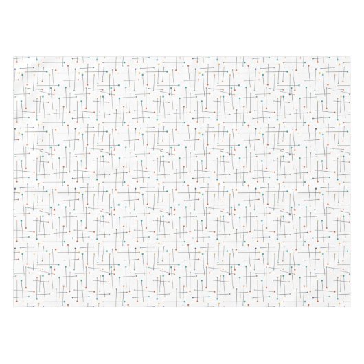 Middeleeuwse lijnen en cirkels voor atoomtijdperke tafelkleed (Voorkant (Horizontaal))