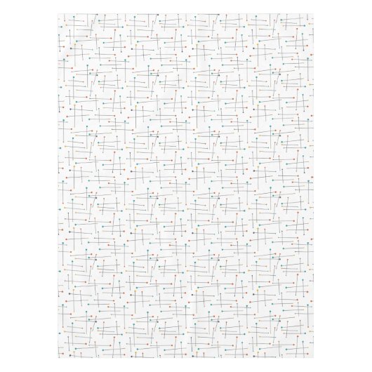 Middeleeuwse lijnen en cirkels voor atoomtijdperke tafelkleed (Voorkant)