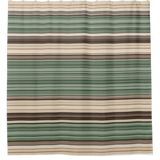  Middeleeuwse lijnen Groen Bruin Douchegordijn (Voorkant)