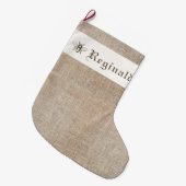 Middeleeuwse 'Linnen' Xmas Stocking w / Heraldic B Grote Kerstsok (Voorkant (Hangend))
