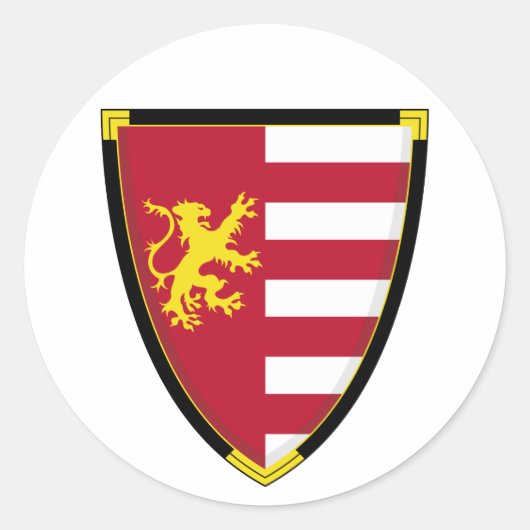 Middeleeuwse Lion Shield Sticker (Voorkant)