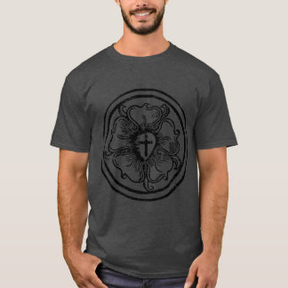 Middeleeuwse Lutherroos Lutherse Kerk cadeau uit h T-shirt