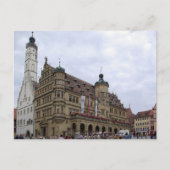 Middeleeuwse Majesteit: Rothenburg Rathaus Briefka Briefkaart (Voorkant)