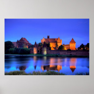 Middeleeuwse Malbork burcht Poster