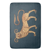 Middeleeuwse Manticore grote badmat (Voorkant Verticaal)