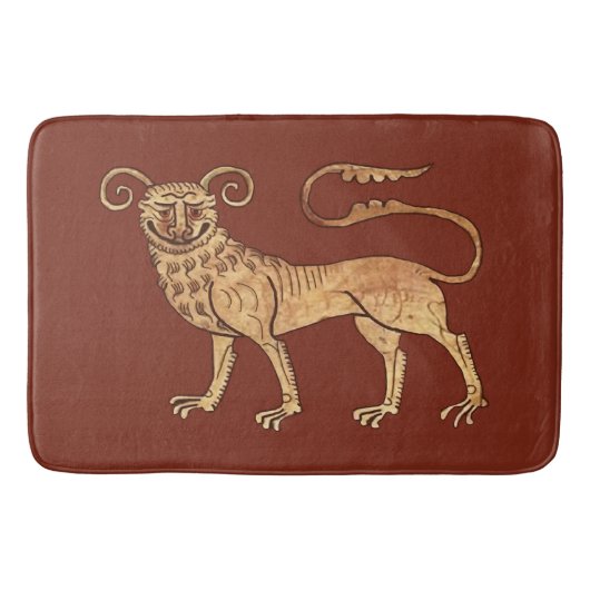 Middeleeuwse Manticore grote badmat (Voorkant)