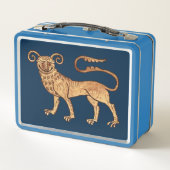 Middeleeuwse Manticore Metalen Lunchbox (Achterkant)