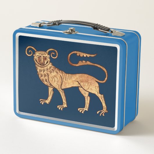 Middeleeuwse Manticore Metalen Lunchbox (Voorkant)
