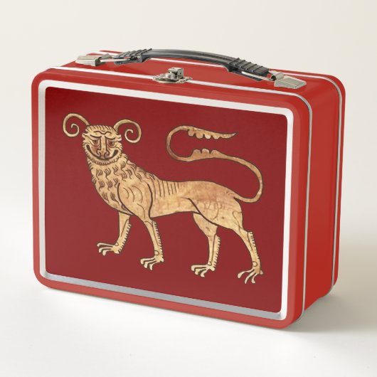 Middeleeuwse Manticore Metalen Lunchbox (Voorkant)
